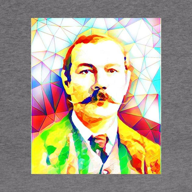 Arthur Conan Doyle Colourful Portrait | Arthur Conan Doyle Artwork by JustLit